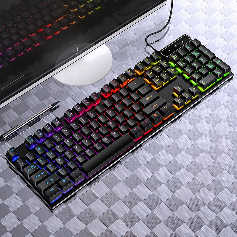 Клавиатура проводная игровая с RGB-подсветкой 2020 клавиатура защитой от фиктивных
