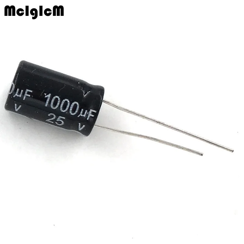 

10pcs Aluminum electrolytic capacitor 1000uf 25v 10*17 Electrolytic capacitor Hot sale 1000 uf 25 in