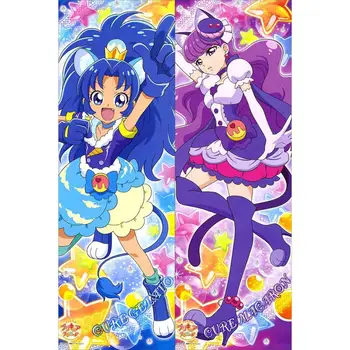 

2Way Anime Dakimakura Pretty Cure Aoi Tategami & Yukari Kotozume 160x50cm Japanese Girl Body Hugging Pillow Case Cover Waifu