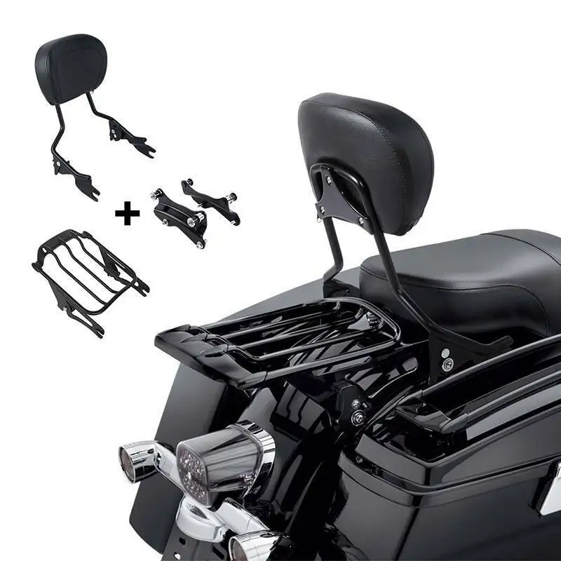 Detachable Sissy Bar Luggage Rack Docking Kit For Harley Touring Models 2014-Up 