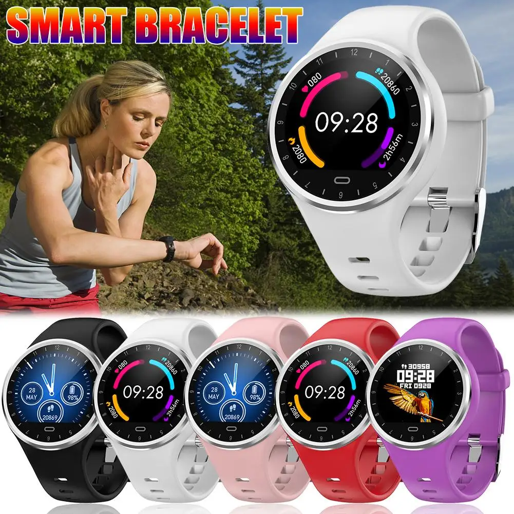 

M8 1.22 Inch Fitness Tracker Smart Bracelet Round Screen Step Heart Rate Blood Pressure Measurement Stopwatch IP67 Waterproof