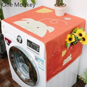 

Animal Fantasy Series Universal Drum Washer Cover Cloth Single Door Refrigerator Dust Cover Waterproof and Antifouling