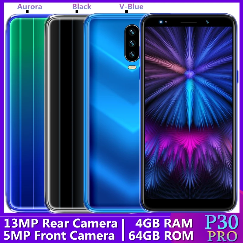 Оригинальные смартфоны P30 Pro Android телефоны 13MP 4G ram 64G rom celulares мобильные