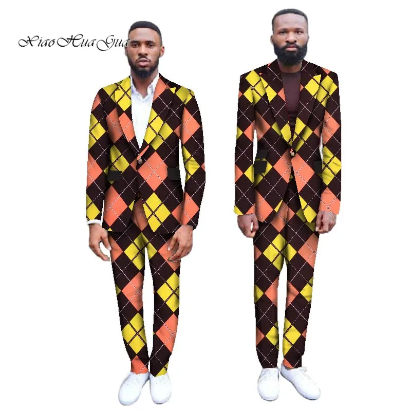 Куртки и брюки для девочек принт для мужчин костюмы Тонкий Custom Fit мода платье в деловом стиле Свадебные Блейзер WYN255