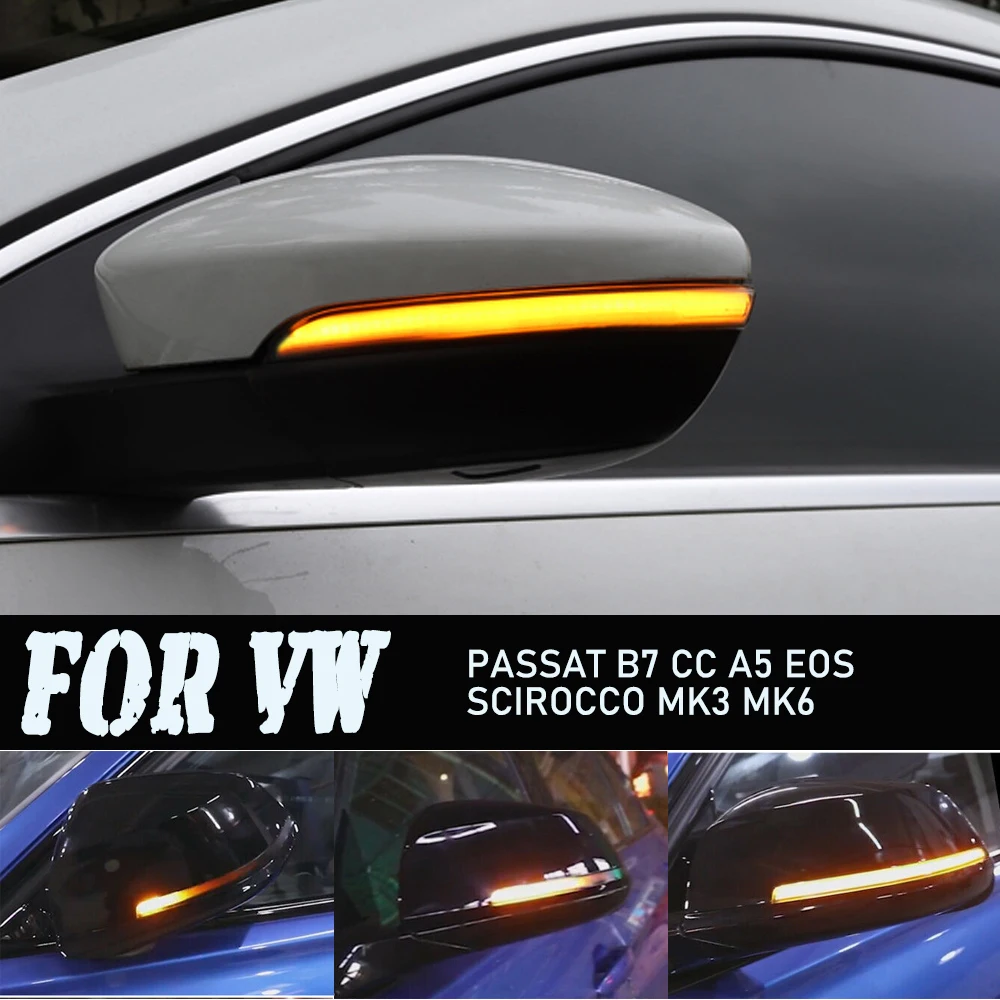 

Dynamic Blinker Mirror Light For VW Passat CC B7 For Beetle Scirocco Jetta MK6 LED Turn Signal Lamp Indicator
