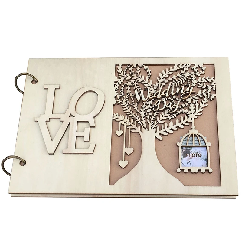 

New-Wedding Guestbook Wooden Wedding Guest Book Wedding Tree Personalised Guest Book