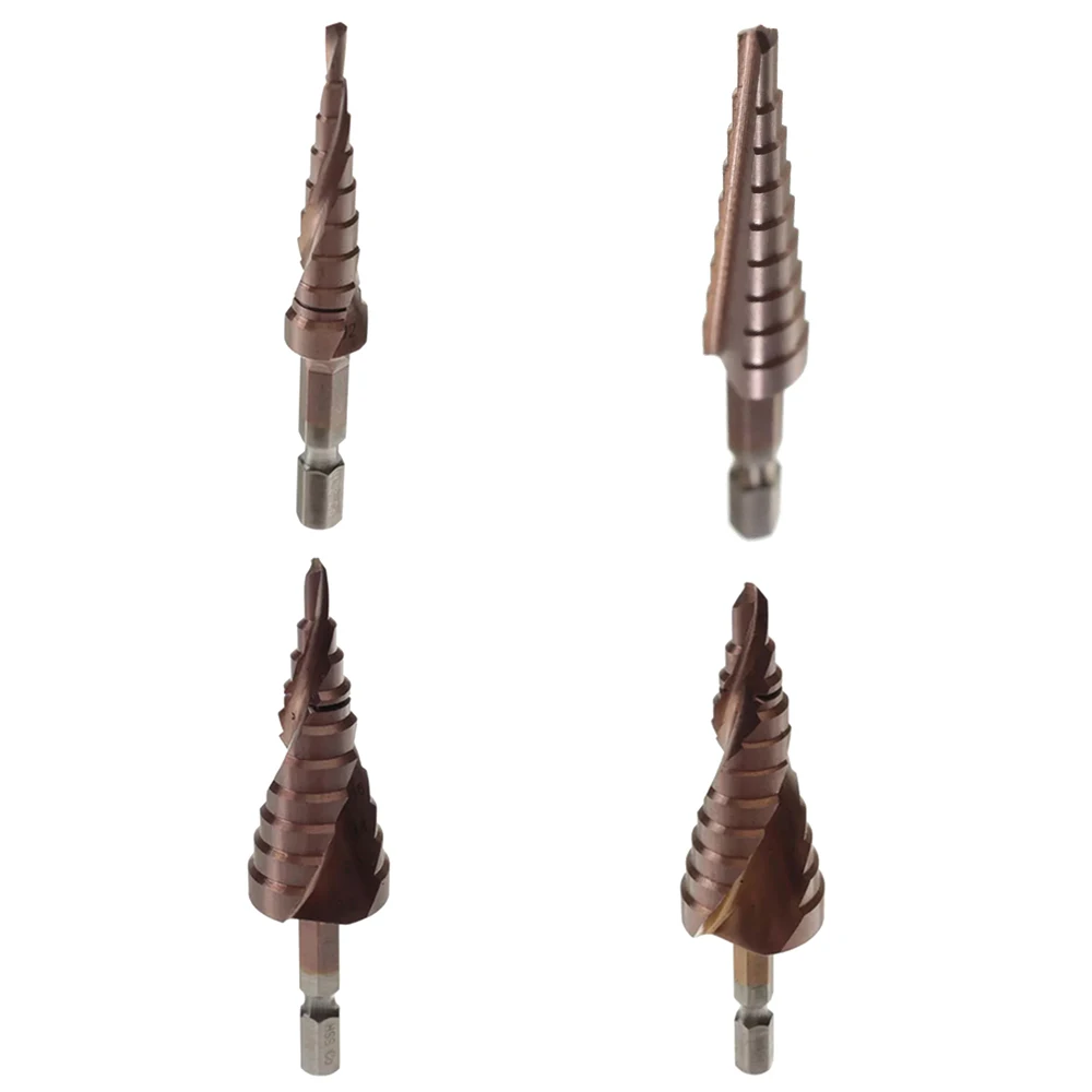 Professional HSS Steel Large Step Cone Hex Shank Coated Metal Drill Bit Cut 3-12/4-12/4-22/6-24mm Tool Set Hole Cutter