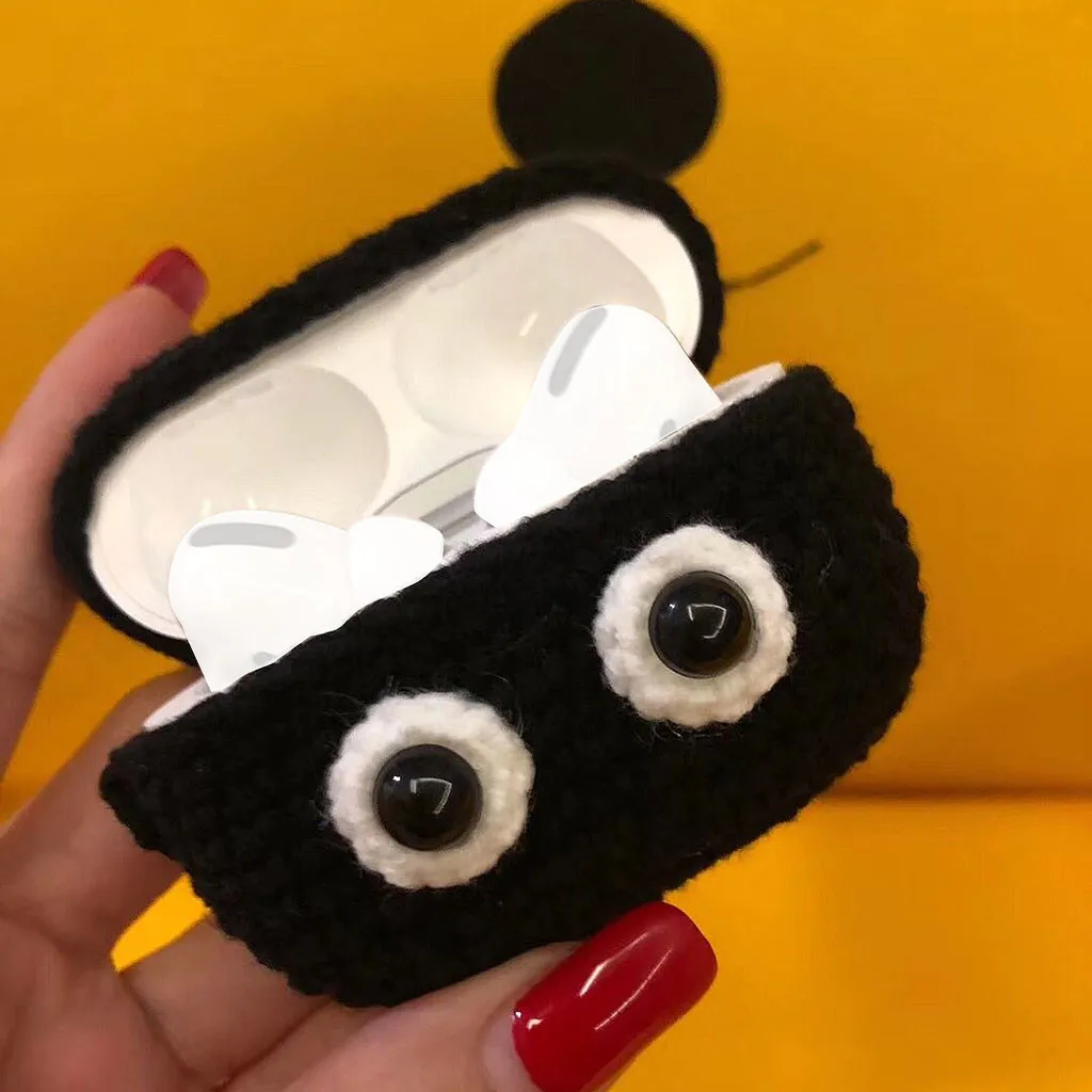 For AirPods Pro 2019 Case Knitted Lovely plush Anti-lost Protective Skin Cover For Air-Pods 3 Airpods Accessories 2019 1104#C
