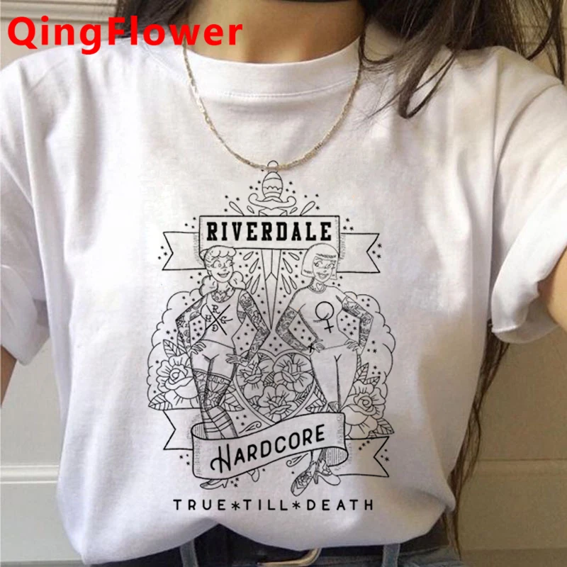 Riverdale Southside Serpents Harajuku T Shirt Women Ullzang Snake Print Summer T-shirt Funny Cartoon Tshirt 90s Top Tees Female