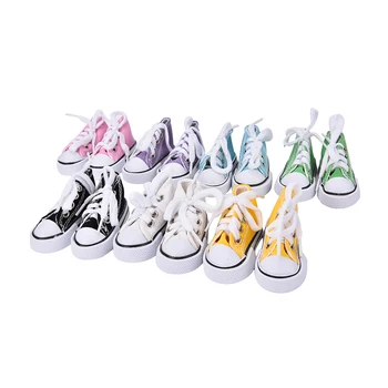 

7 Colors For BJD Doll Toy Mini Doll Shoes for Sharon Doll Boots Dolls Accessories Hot Sale 1 Pair 7.5cm Canvas Shoes