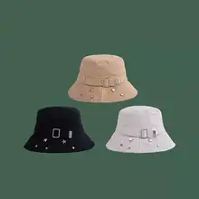 

New Cap Female Button Versatile Basin Hat Fashion Star Fashion Fisherman Hat Hats for Women Women's Bucket Fisherman's Beach