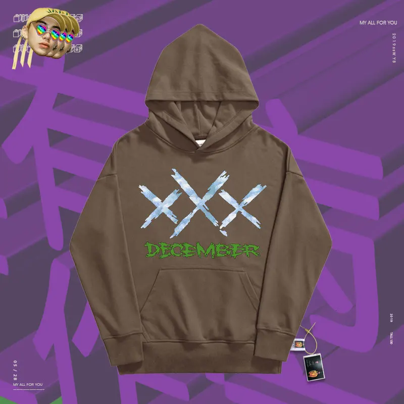Bboy rap moletom уличная одежда neutra hoodies фирменные толстовки с капюшоном Пара наклеек принт наклейки уличная одежда ворсовая ткань пальто для отдыха - Цвет: Deep coffee color