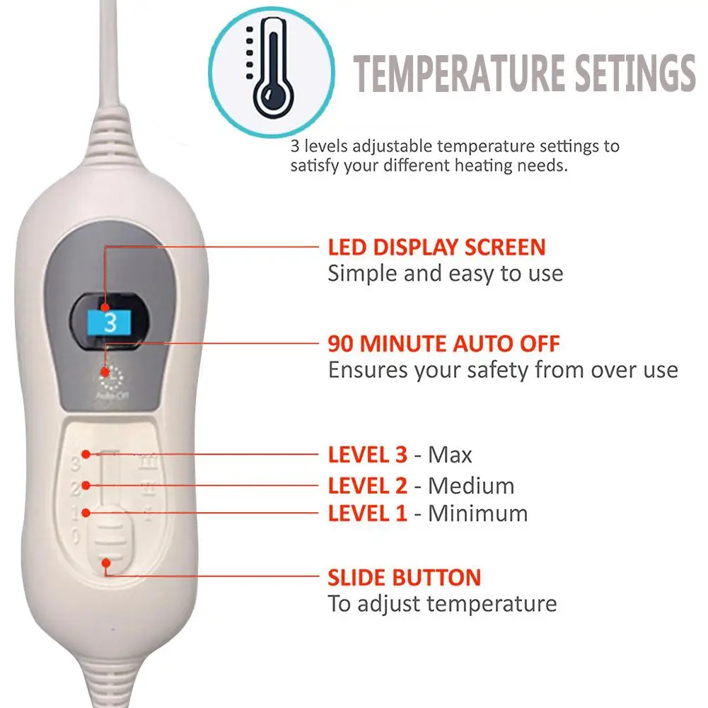 Heating Pad For Neck Shoulder Pain Relief With 3 Heat Settings With Auto-Off For Neck Shoulders And Upper Back Massage Heating Pad For Neck Shoulder Pain Relief With 3 Heat Settings With Auto-Off For Neck Shoulders And Upper Back Massage