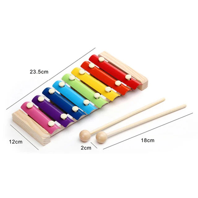 Baby Toys Xylophone Educational Toy Wooden Eight-Notes Frame Style Musical Toys Toddler Kids Children 2-4 Years Montessori Toys 5
