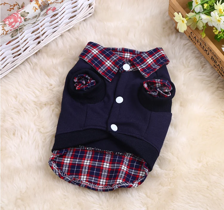 

Gentleman Fashion Pet Clothes Small Dress Cotton Sweater POLO Shirt Fake Two Small Dog Cat Clothes Pet Supplies 1pcs 4