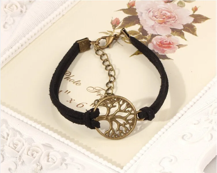 Мужской кожаный браслет с головой волка из нержавеющей стали|Цепочки и браслеты|