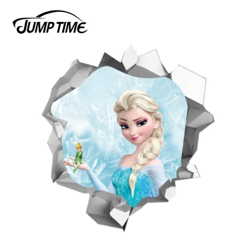 

JumpTime 13cm x 11.9cm For Frozen Decal 3D Car Stickers Vinyl Car Window Laptop Bumper Motorcycle Anime Funny Decal For Girl