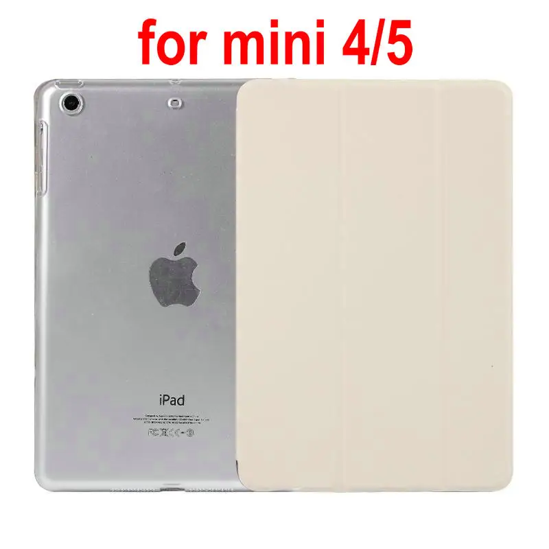 Кожаный чехол из искусственной кожи для ipad mini1 2 3 4 5 mini2 mini 3 mini4 mini 5 Магнитный чехол для планшета с функцией пробуждения и сна для mini1/2/3/4/5 - Цвет: mini 4 5 white