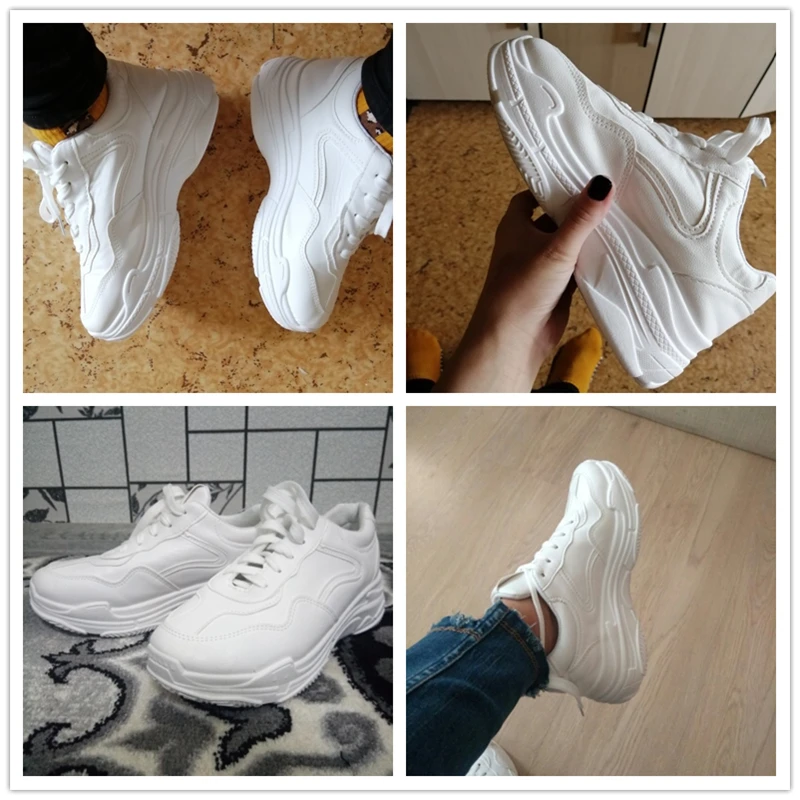 Летние белые сетчатые женские кроссовки; модная обувь на толстой подошве; Новинка года; женские кроссовки на платформе; повседневная обувь; Zapatos De Mujer