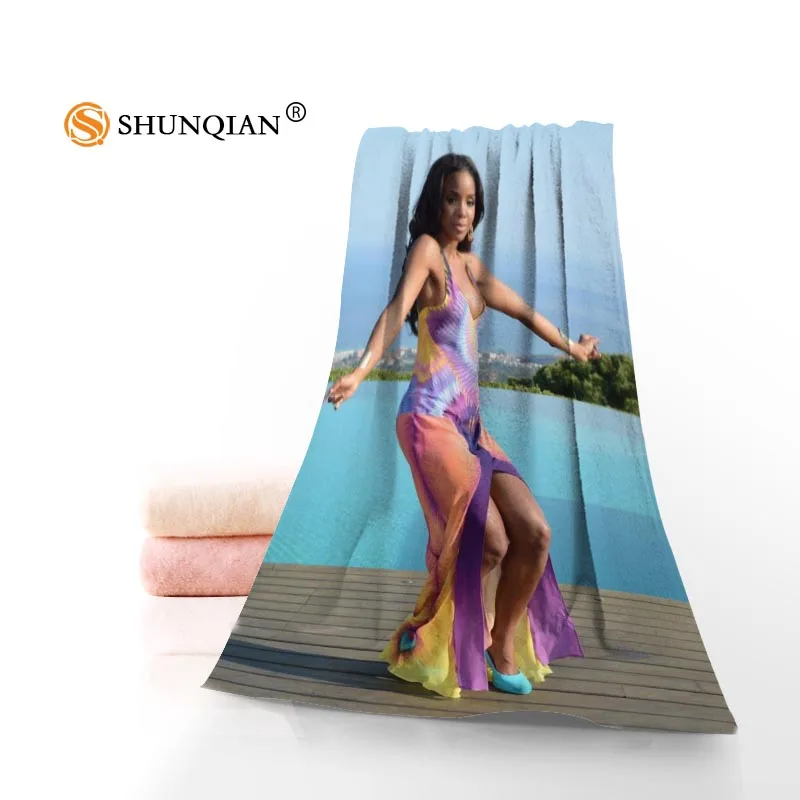 Custom Kelendria Kelly Rowland 35x75cm Face Towels Facecloth Bamboo Fiber Washcloth Quick drying Sports Towel - Цвет: 2