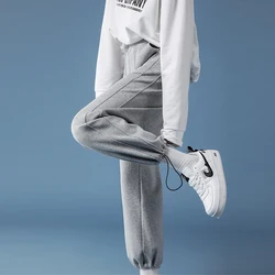 Pantalon de survêtement droit pour femme, surdimensionné, Streetwear, jogging, noir, gris, pantalon de sport, jambes larges, taille haute 