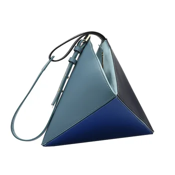 

2020 New Triangle Geometrical Bag (Deformable) Multifunctional Pu Leather Crossbody Bag Women Personality Fold Fashion Handbag