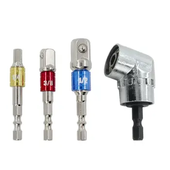 

105 Degree Angle Extension Right Driver 1/4 Inch Right Angle Extension Shank Quick Change Electric Screwdriver Tool