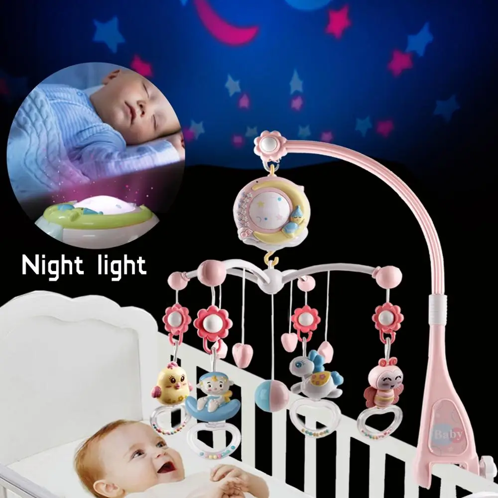 

Baby Rattles Crib Mobiles Toy Holder Rotating Mobile Bed Bell Musical Box Projection 0-12 Months Newborn Infant Baby Toys