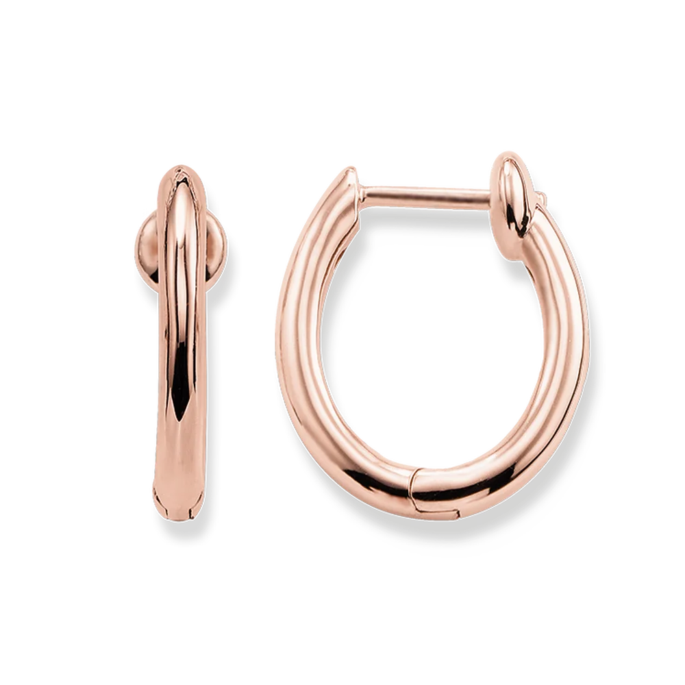 Rose Gold Creole Dots Beads Hoop Earrings for Women 925 Silver Fashion Bohemia High Quality Round Ear Jewelry Accessories Gifts Wholesale - Окраска металла: Rose Gold