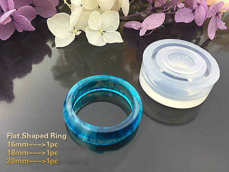 Flat Ring Silicone Mold-cute Flat Ring Resin Mold-diy Dried Flower