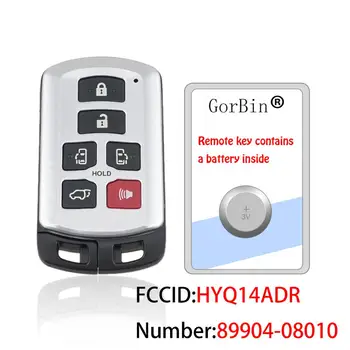 

GORBIN HYQ14ADR 89904-08010 Smart Car Key Fob for Toyota Sienna 2011-2020 Keyless Entry Car Remote Key 314.3mhz 6 Buttons