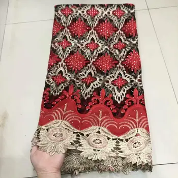 

Navy red Swiss voile lace in Switzerland 2019 high quality stones french African cotton Korean dry lace fabric for women men