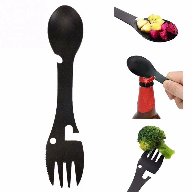 

Multitool Tableware spoon can opener flatware Portable bottle cutlery camp picnic utensil fork Spork Knife sPicnic