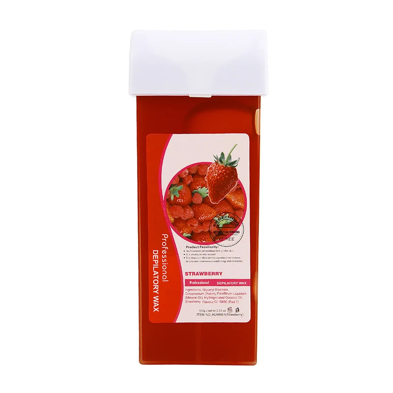 Strawberry 100g Мёд восковой картридж для депиляции волос крем для удаления клубника рулон жаркие патронный нагреватель для воска для удаления волос воском для удаления волос - Цвет: Strawberry