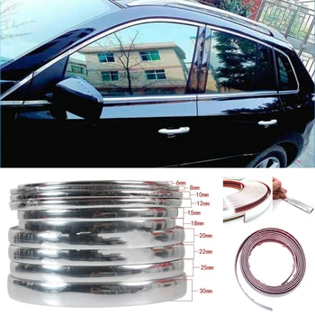 

5M Car Chrome DIY Molding Decorative Strip For Car Grille Window Bumper Door Edge Scratch Guard Protection Cover Car Sticker