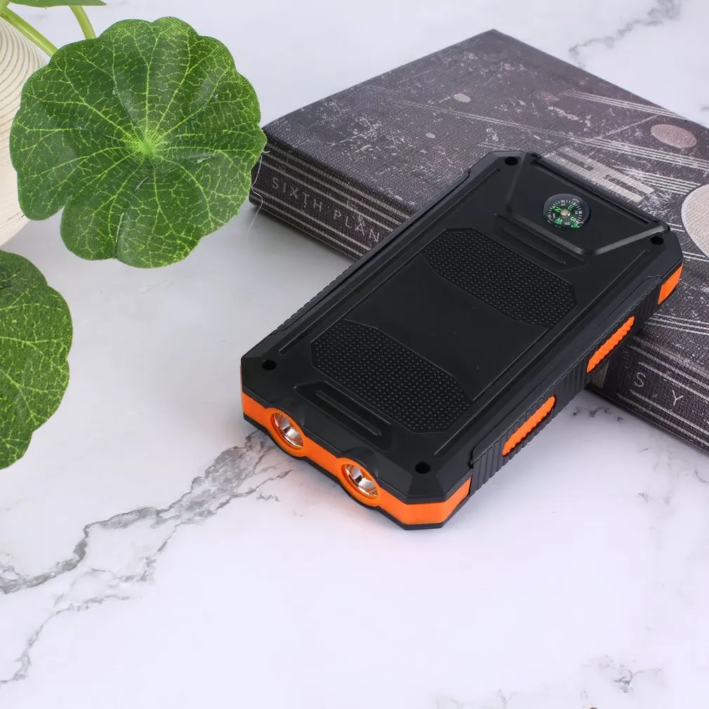 Самодельный чехол на солнечной батарее с 2 usb-портами, Внешнее зарядное устройство, чехол на внешнюю батарею для экстренных ситуаций, походов, путешествий с компасом