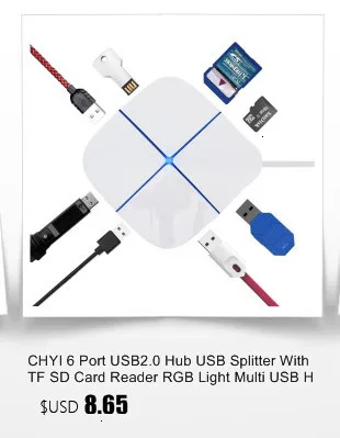 Usb-концентратор 3,0 Мульти USB 3,0 usb-хаб высокого Скорость 4 Порты жил световой индикатор USB Hub для мульти-устройство для портативного компьютера ПК