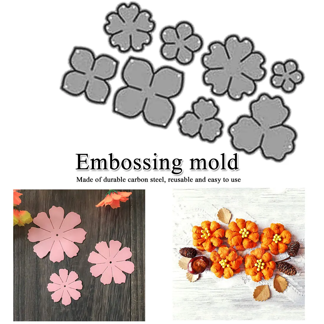 8 шт./компл. формы цветы Скрап крафт-бумаги DIY нож формы нож из ...