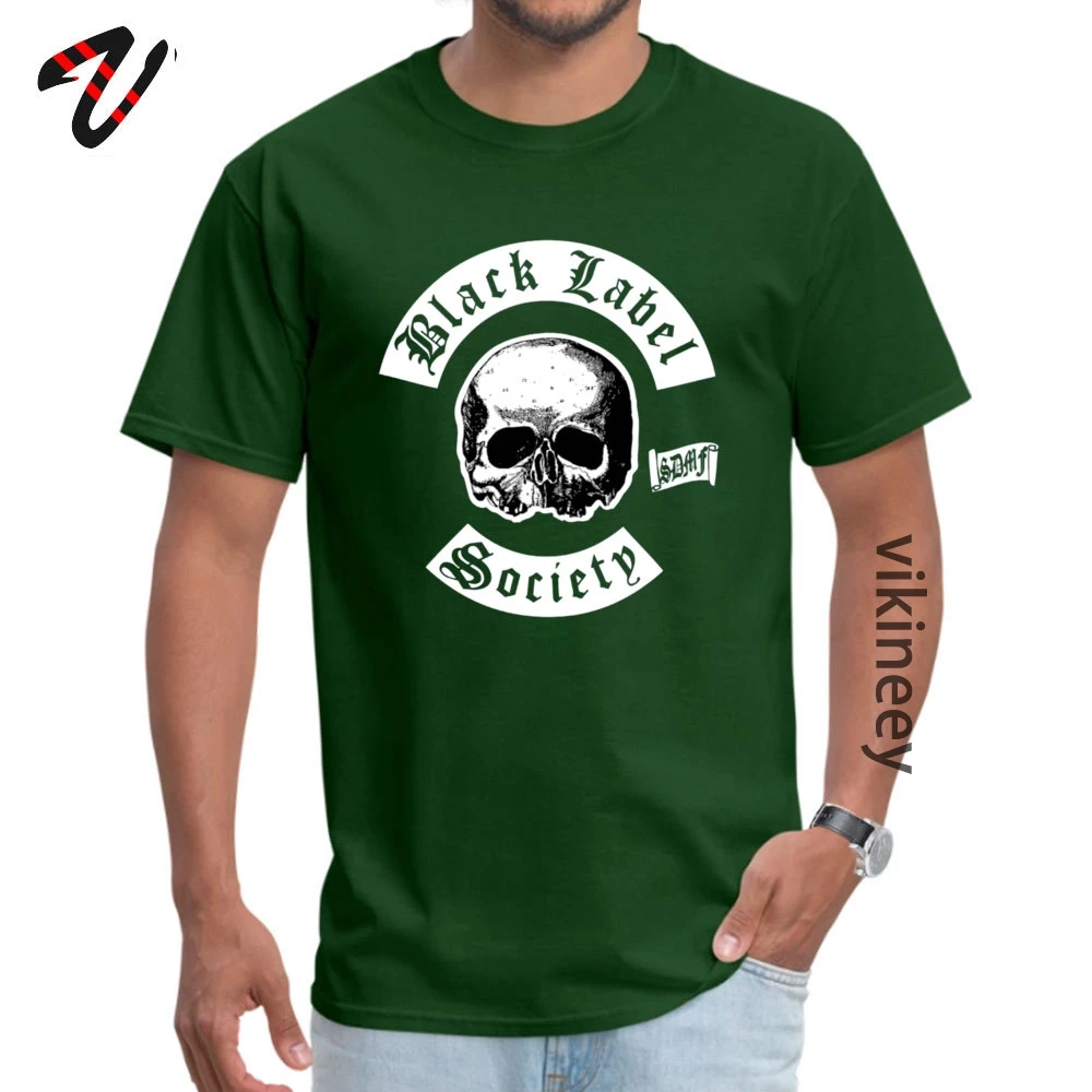 Funky Mens _black T-shirts Black Label Society Summer Tees 100% Cotton Short Sleeve Group Tee-Shirts Crew Neck Black Label Society 1799 dark