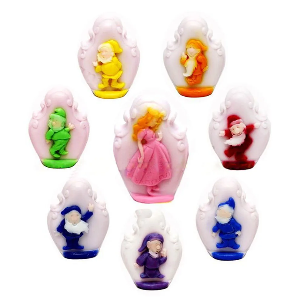 

Free package mail soap mold Snow White and the seven dwarfs 8 hole candle mould soap mould wholesale