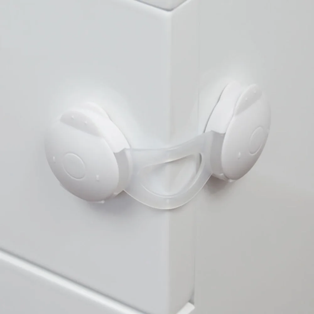 2 PCS Baby Unlocking Anti-clip Manual Safety Lock Refrigerator Drawer Anti-opening Protection Lock Baby Kids Safety Care