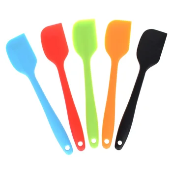

1 Pcs Kitchen Baking Scraper Food Grade Silicone Non Stick Cream Butter Cake Spatula Batter Scoop Scraper Brush Free Shipping