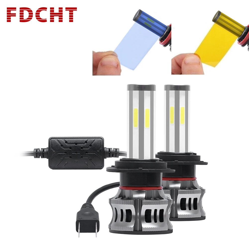 

FDCHT 6 sides h7 h4 h11 hb4 h3 led canbus car light headlight bulb automotivo h8 hb3 9005 9006 24v super auto fog lamp 12v turbo