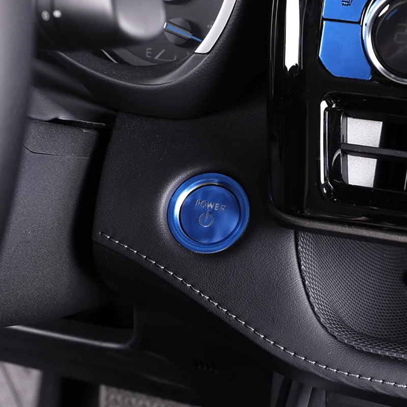 

SBTMY Automobile one button engine start stop metal button decorative sticker For Toyota Highlander 2020 2021 XU70