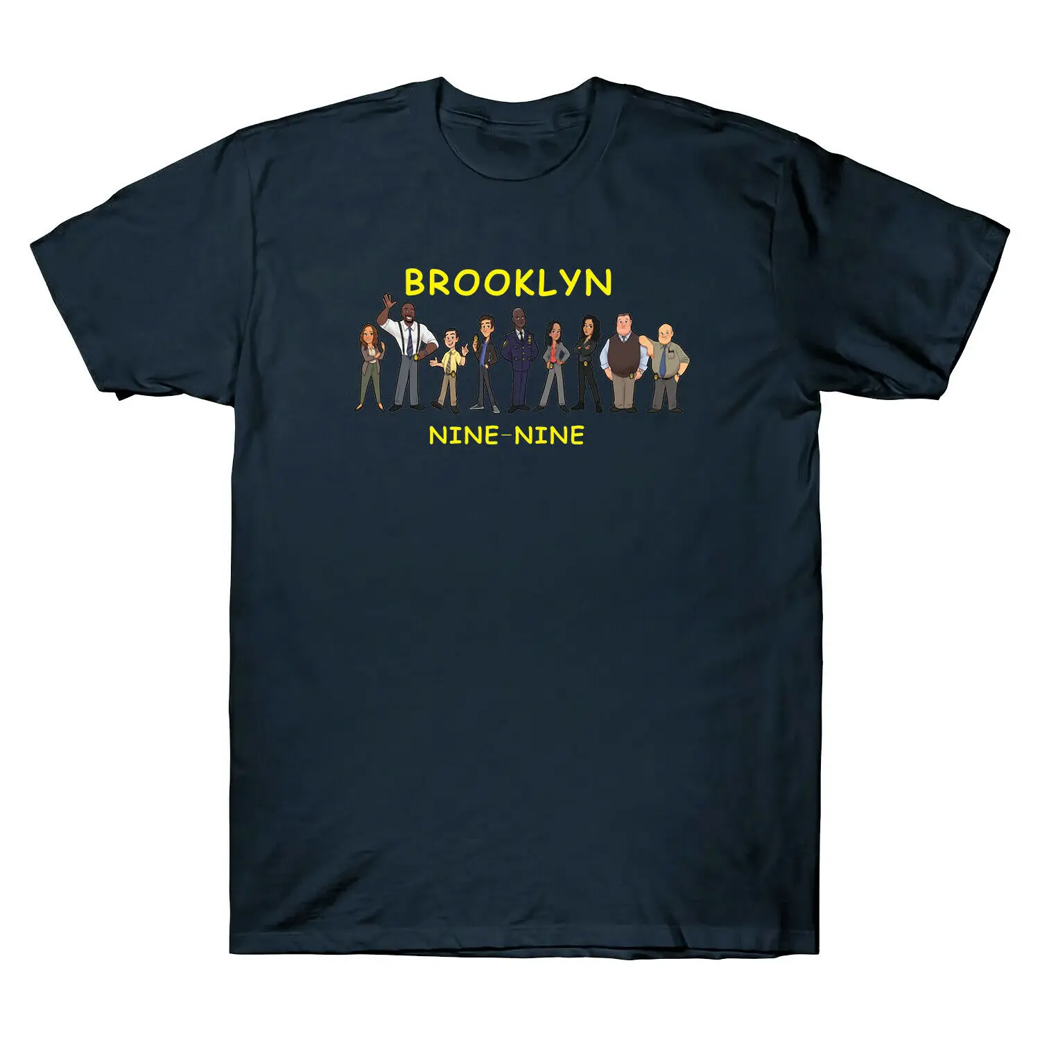 Brooklyn футболка ТВ шоу-99th участка Мужская хлопковая в готическом стиле с рисунком
