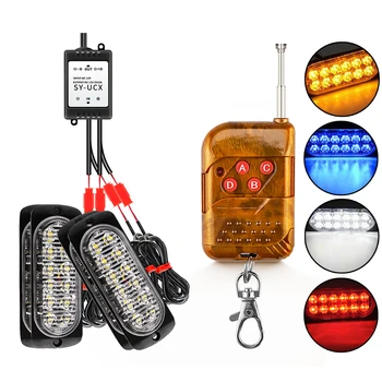

DC 12V-24V 18W LED Strobe Flash Light Dash Emergency Warning Lamp 6500K For Car Motorcycle Pickup Ship Truck