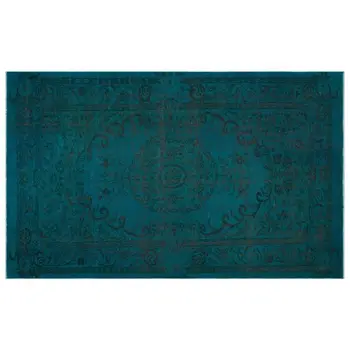 

Handmade Turquoise Vintage Overdyed Turkish Area Rug 176x298 Cm-5'9''X9'9''