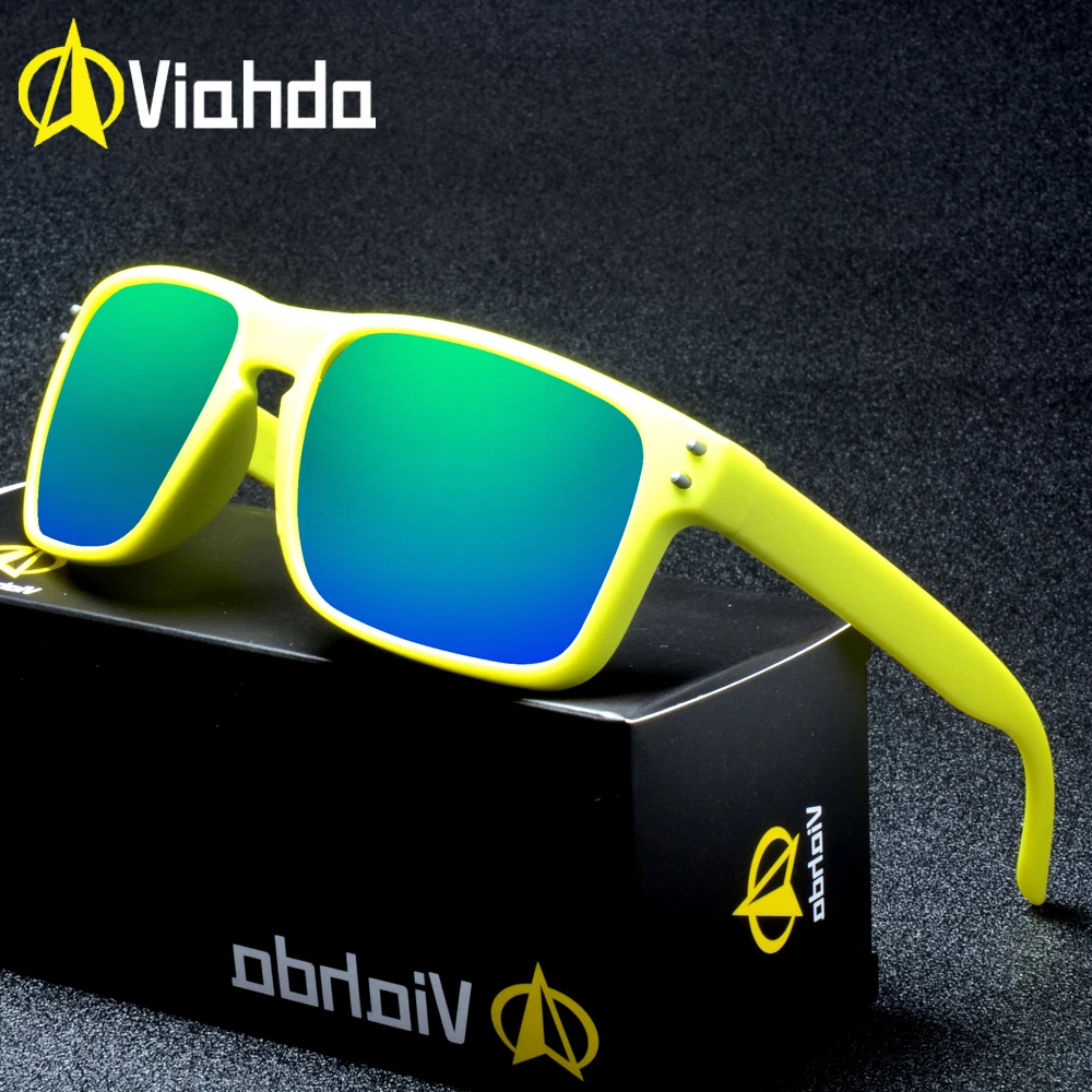 VIAHDA поляризационные солнцезащитные очки Для мужчин брендовые дизайнерские прямоугольное зеркало роскошный Винтаж мужские солнцезащитные очки для Для мужчин модные оттенки водитель