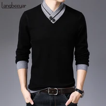 2020 New Fashion Brand Sweater For Mens Pullover Warm Slim Fit Jumpers Knitred Top Grade Autumn Korean Style Casual Men Clothes