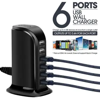 

Mobile phone sailboat row plug multi-port USB charger, mobile phone fast charging, home multi-port smart fast charging